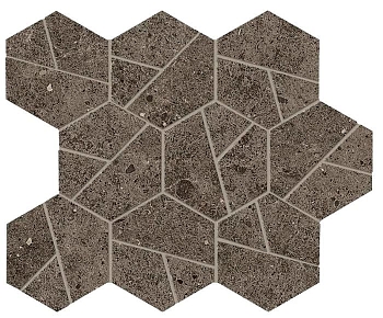 Мозаика Boost Stone Tobacco Mosaico Hex 25x28.5